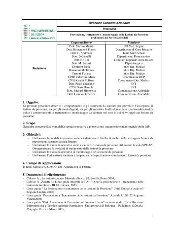 PROTOCOLLO LPD 11 06 09 ok.pdf - Azienda USL di Ferrara