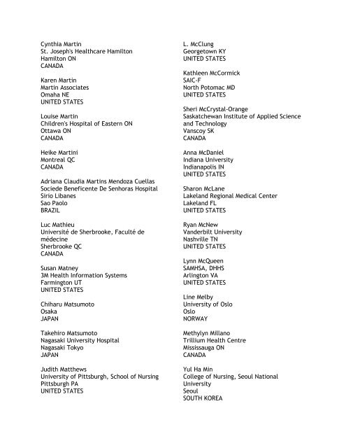 NI2012 LIST OF ATTENDEES - 11th International Congress on ...