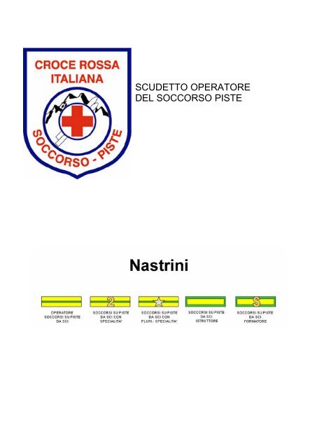 Linee guida soccorso piste da sci - Croce Rossa Italiana - Comitato ...