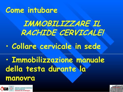 Gestione delle vie aeree negli eventi traumatici e non