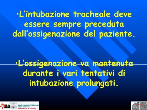 Gestione delle vie aeree negli eventi traumatici e non