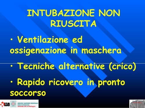 Gestione delle vie aeree negli eventi traumatici e non