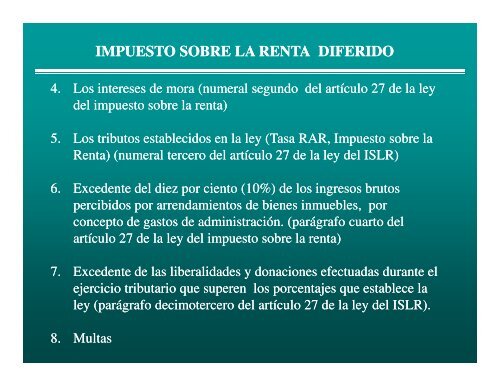 IMPUESTO SOBRE LA RENTA DIFERIDO