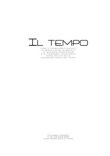 Scarica la tesina sul Tempo - Matematicamente.it
