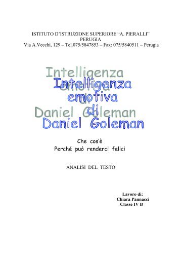 Intelligenza emotiva (pdf) - Passaggi | Le Scienze Sociali in classe