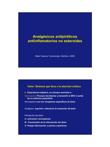 Analgésicos antipiréticos antiinflamatorios no esteroides