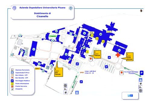 Mappa_cisanello_WEB 2012.pdf - Azienda Ospedaliera Pisana