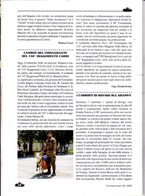 257 - Associazione Nazionale Carristi d'Italia