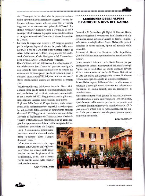 257 - Associazione Nazionale Carristi d'Italia