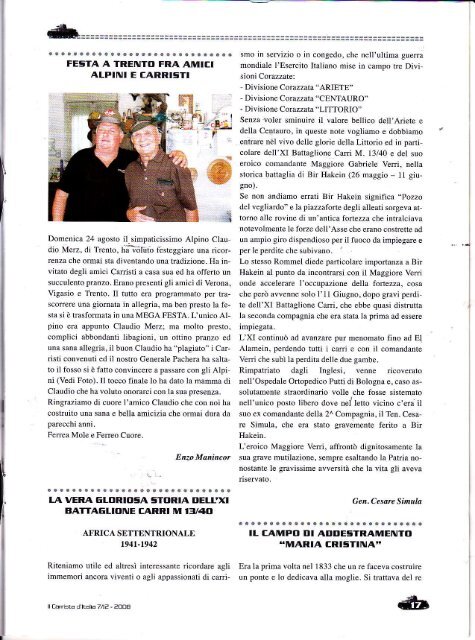 257 - Associazione Nazionale Carristi d'Italia