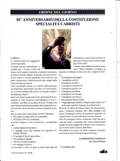 257 - Associazione Nazionale Carristi d'Italia