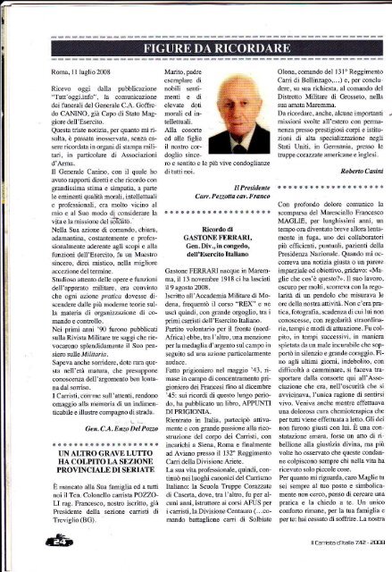 257 - Associazione Nazionale Carristi d'Italia