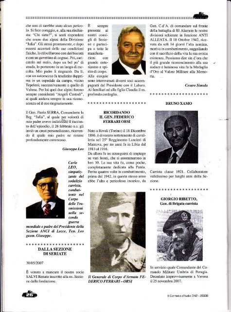 257 - Associazione Nazionale Carristi d'Italia