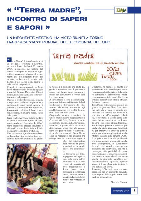 L'Agrotecnico Oggi dicembre 04 - Collegio Nazionale degli Agrotecnici