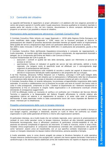 3. Obiettivi istituzionali e strategie aziendali - Azienda Ospedaliera ...