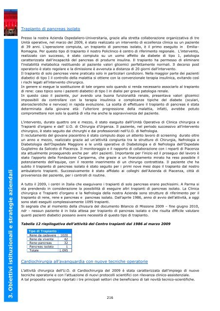 3. Obiettivi istituzionali e strategie aziendali - Azienda Ospedaliera ...