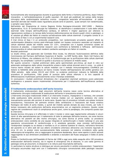 3. Obiettivi istituzionali e strategie aziendali - Azienda Ospedaliera ...