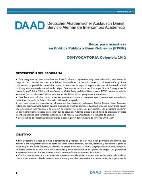 convocatoria - Daad