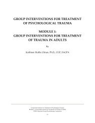 group interventions for treatment of psychological trauma
