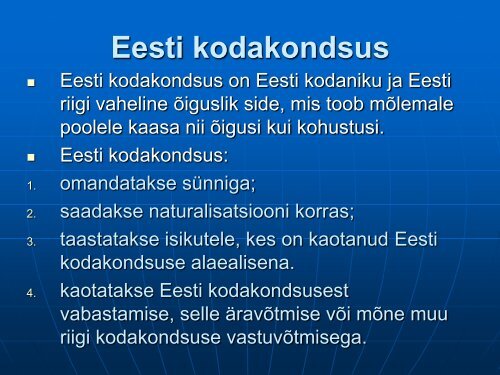 Eesti kodakondsus