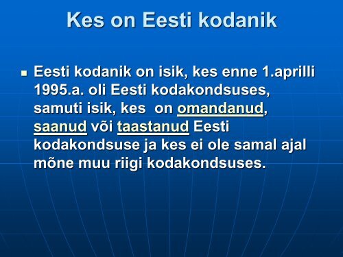 Eesti kodakondsus