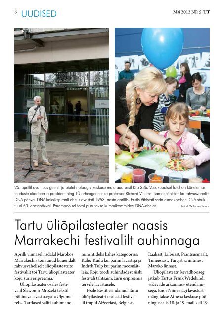 Mai 2012 nr 5.pdf - Universitas Tartuensis - Tartu Ülikool