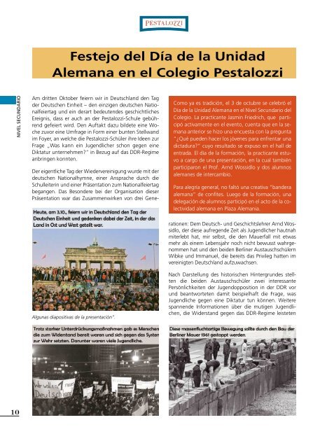 Edición noviembre 2012 (formato PDF; 5 MB) - Colegio Pestalozzi