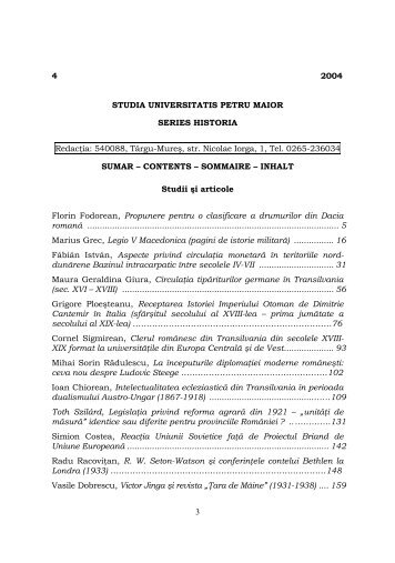 Propunere pentru o clasificare a drumurilor - Universitatea"Petru ...