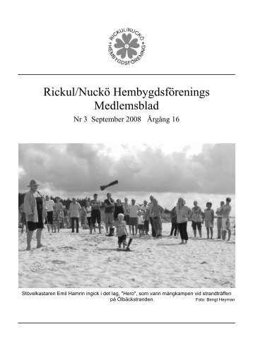 Medlemsblad 3 2008 - Rickul-Nuckö hembygdsförening