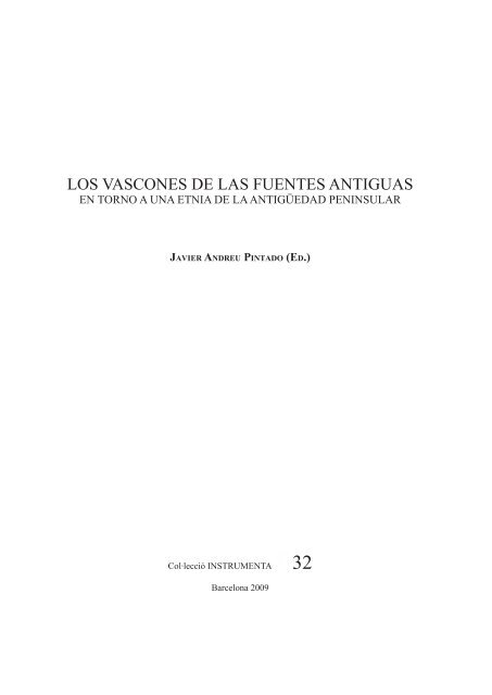 LOS VASCONES DE LAS FUENTES ANTIGUAS - Historia Antigua