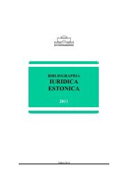 bibliographia iuridica estonica 2011 - Eesti Rahvusraamatukogu