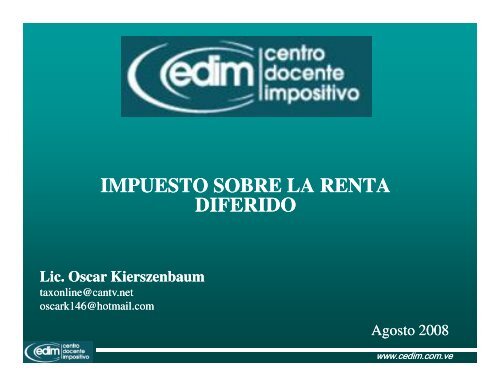 IMPUESTO SOBRE LA RENTA DIFERIDO