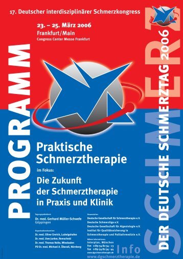Hauptprogramm Schmerztag 2006 - Schmerz Therapie Deutsche ...