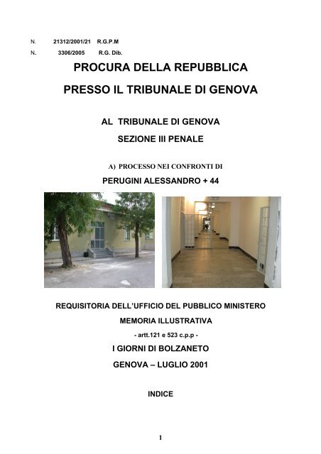 procura della repubblica presso il tribunale di genova