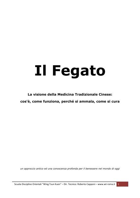 Il Fegato In Medicina Cinese Scuola Discipline Orientali