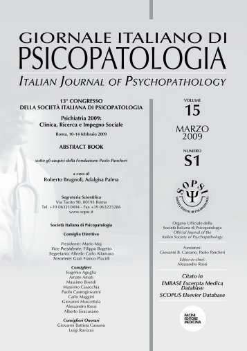 Abstract book - Journal of Psychopathology