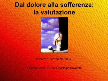 Dal dolore alla sofferenza-SELMI