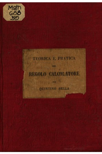 Teorica e pratica del regolo calcolatore