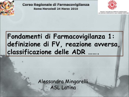 definizione di farmacovigilanza, reazione avversa ... - Sifo