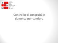 Presentazione Congruità MUT - Cassa Edile Firenze