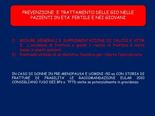 Osteoporosi in Italia - (USL) di Rimini