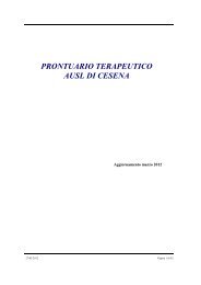 Prontuario Terapeutico Aziendale - Azienda USL di Cesena