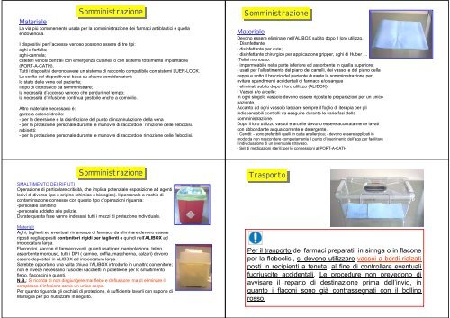 • Farmaci antiblastici - Medlavoro.medicina.unimib.it