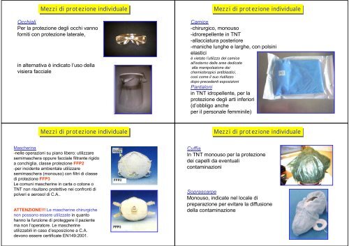 • Farmaci antiblastici - Medlavoro.medicina.unimib.it