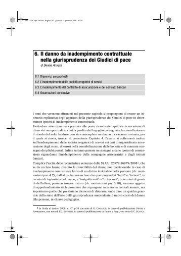 6. Il danno da inadempimento contrattuale nella ... - Pico.Sssup.It