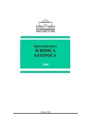 bibliographia iuridica estonica - Eesti Rahvusraamatukogu