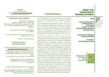 corso per conduttori di training autogeno - Ordine Psicologi Toscana