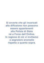 Si avverte che gli incaricati alla diffusione non possono essere ...