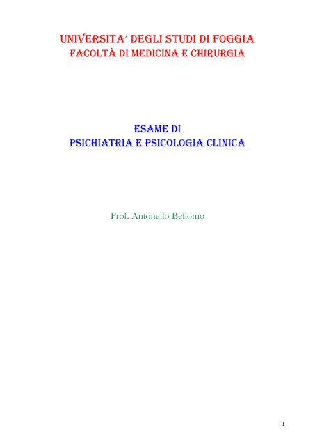 UNIVERSITA' dEglI STUdI dI FOggIA - laprimapietra - Altervista