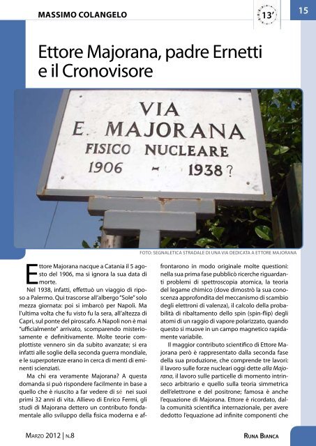 IL CRONOVISORE - Runabianca.it